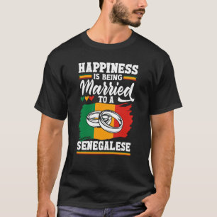 Camiseta A Bandeira Senegal-Senegal Casada Com Um Senegal