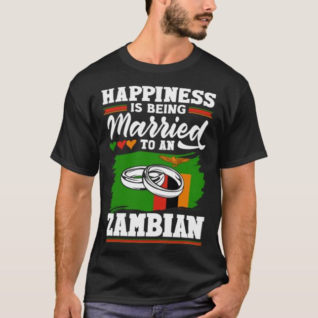 Camiseta A Bandeira Zâmbia Da Zâmbia Acontece Que Está Send (Frente)