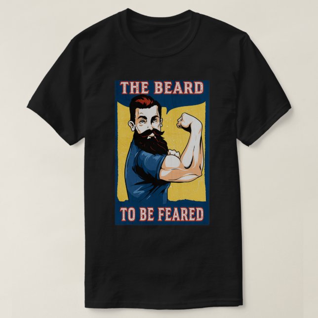 Camiseta A barba a ser temida TSirt clássico (Frente do Design)