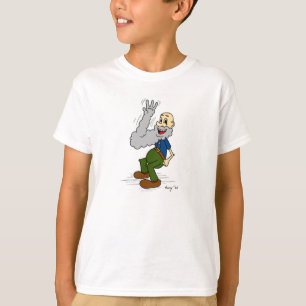 Camiseta A barba de ondulação do ancião caçoa o T bási