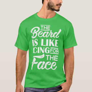 Camiseta A barba é como "Iching for the Face"
