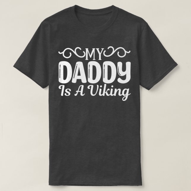 Camiseta A Barba Engraçada Oferece O Meu Pai É Um Viking 2 (Frente do Design)