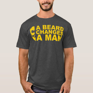 Camiseta A barba muda um homem