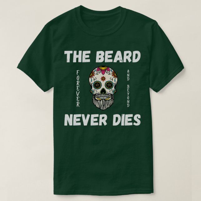 Camiseta A barba nunca morre 2 (Frente do Design)