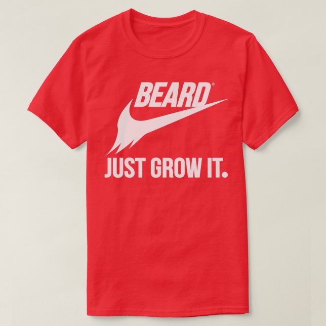 Camiseta A barba só cresce a sua saia clássica (Frente do Design)