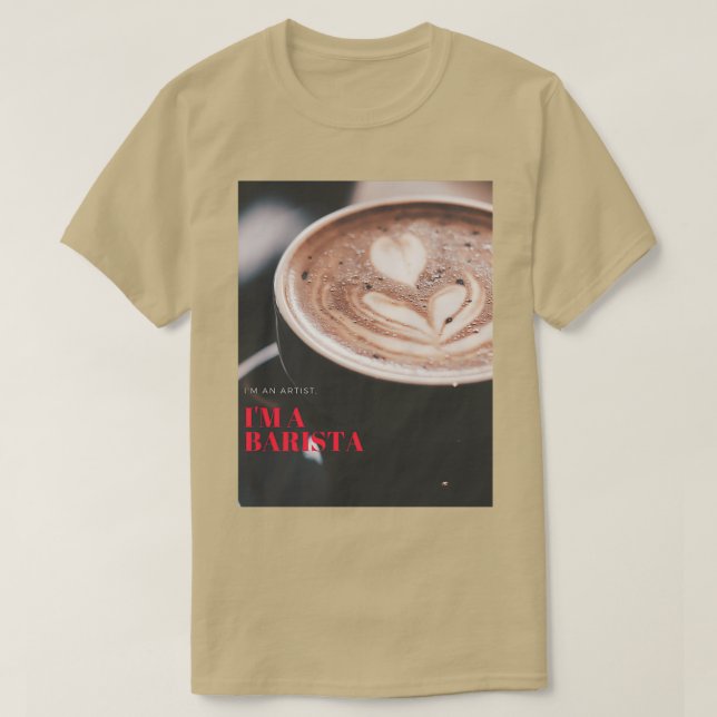 Camiseta a barista is an artist (Frente do Design)