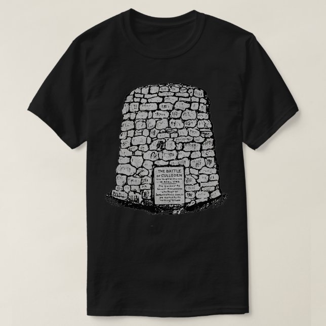 Camiseta A Batalha de Culloden Cairn (Frente do Design)