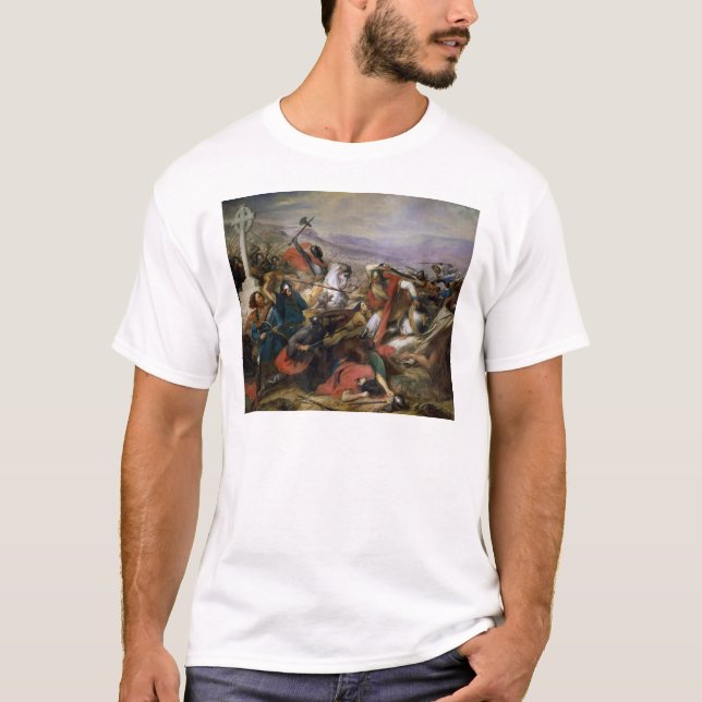 Camiseta A batalha de Poitiers, ganhada por Charles Martel (Frente)