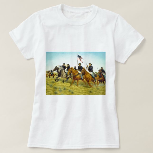 Camiseta A Batalha de Prairie Dog Creek por Ralph Heinz (Frente do Design)