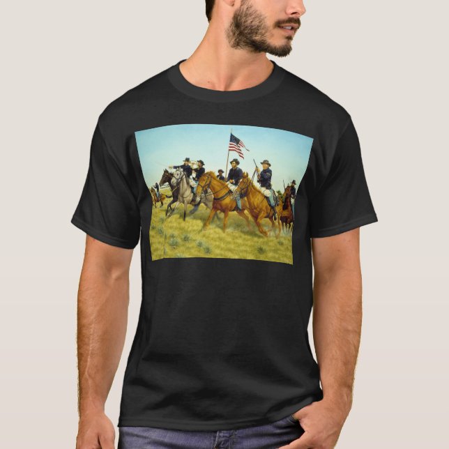 Camiseta A Batalha de Prairie Dog Creek por Ralph Heinz (Frente)