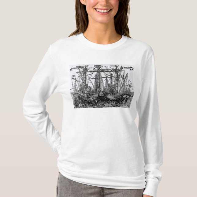 Camiseta A batalha de Zonchio em 1499 (Frente)