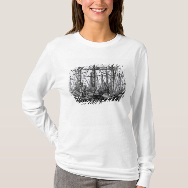 Camiseta A batalha de Zonchio em 1499 (Frente)