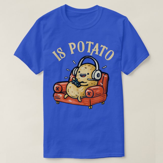 Camiseta A Batata Está Engraçada Na Televisão Noturna Tarde (Frente do Design)