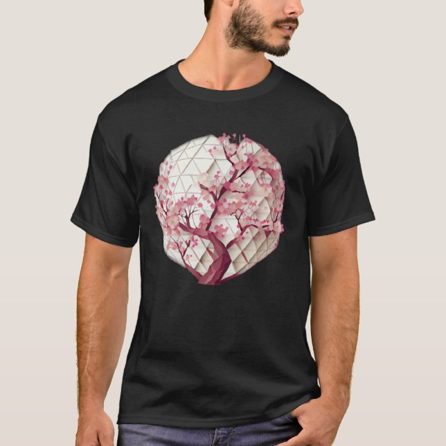 Camiseta A Beautiful Symbol of Renewal Cherry Blossom Spher (Frente)