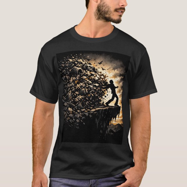 Camiseta À Beira do Colapso Ambiental (Frente)