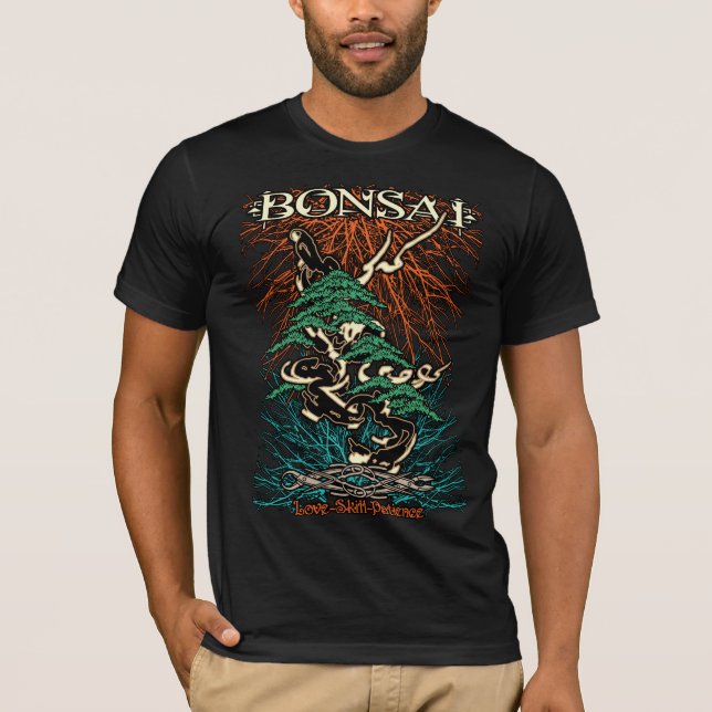 Camiseta A bela árvore bonsai do rapaz da Tedy Bonsai (Frente)
