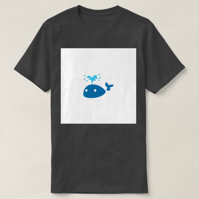 Camiseta A bela baleia azul (Frente do Design)