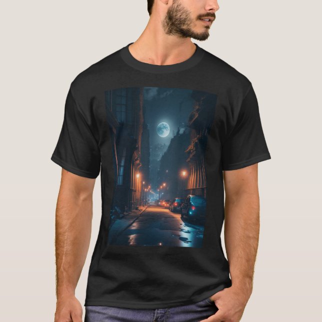 Camiseta A bela noite da lua. (Frente)