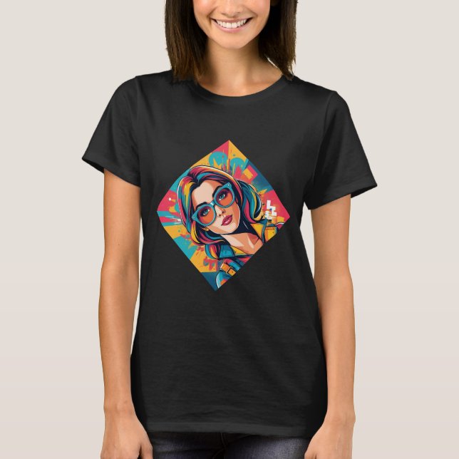 Camiseta A Bela PopArt Vibrante (Frente)