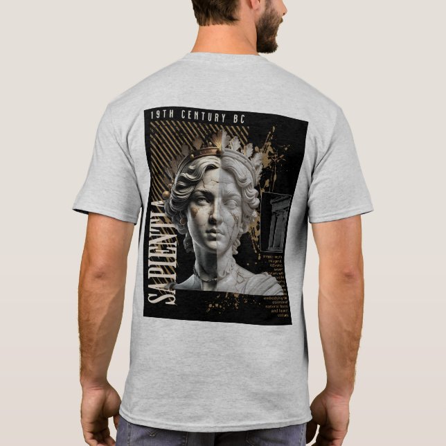 Camiseta A Beleza da Imperfeição - Arte Estônica Greco-Roma (Verso)