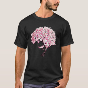 Camiseta A Beleza da Natureza em uma Flor de Cerejeira Geom