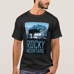 Camiseta A Beleza Das Montanhas Rochosas Ilustração Da Natu