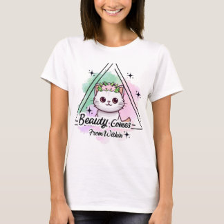 Camiseta A Beleza Dentro Do Gráfico De Gatos