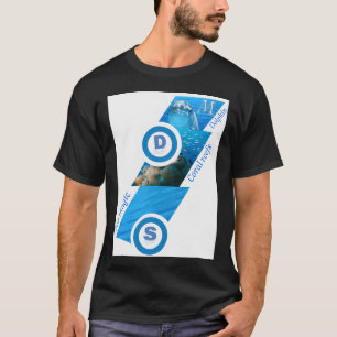 Camiseta A beleza do mar com golfinhos e recife de coral