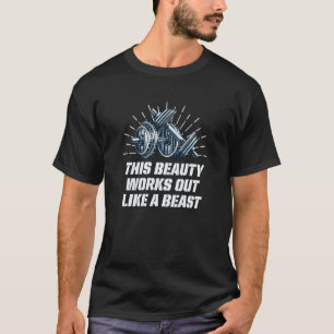 Camiseta A Beleza Treina Como uma Fera Humor de Academia Tr