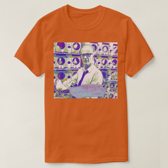 Camiseta A BF Skinner estuda-o citando (Frente do Design)