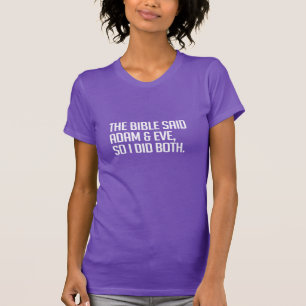 Camiseta A bíblia disse Adam e véspera