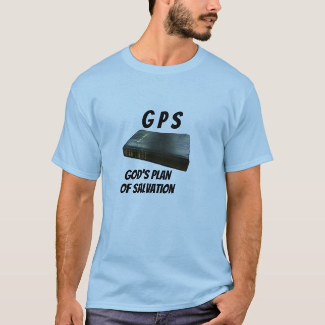 Camiseta A bíblia - GPS - o plano do deus do salvação (Frente)