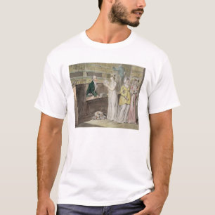 Camiseta A biblioteca de circulação (caneta e tinta e w/c