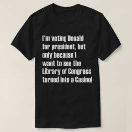 Camiseta A Biblioteca do Congresso transformou em um casino