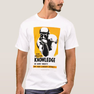 Camiseta A biblioteca é conhecimento WPA 1940
