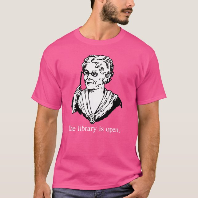 Camiseta A biblioteca está aberta (Frente)