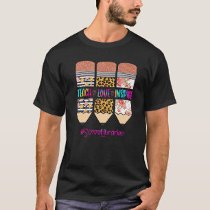 Camiseta A Bibliotecária Escolar Tie Dye Teach Love inspira