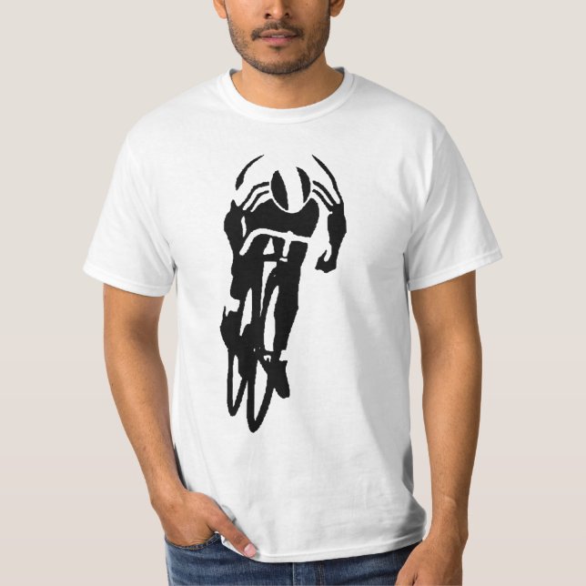 Camiseta a bicicleta, bicicleta, skate, esporte, gym, (Frente)