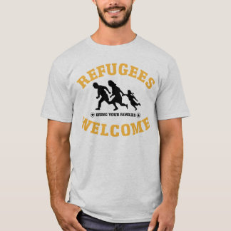 Camiseta A boa vinda dos refugiados traz sua família