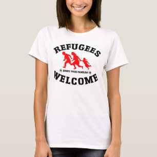 Camiseta A boa vinda dos refugiados traz suas famílias