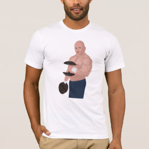 Camiseta A bodybuilder daddy training with dumbbells