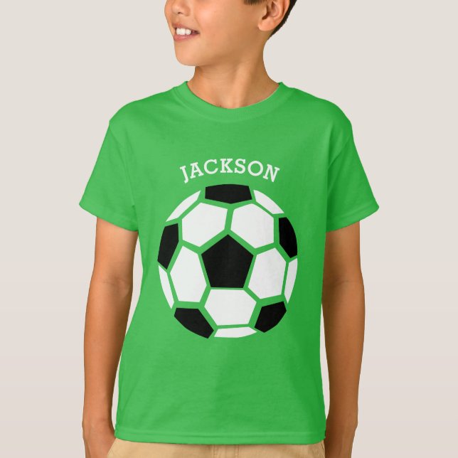 Camiseta A bola de futebol bonito personalizada caçoa (Frente)