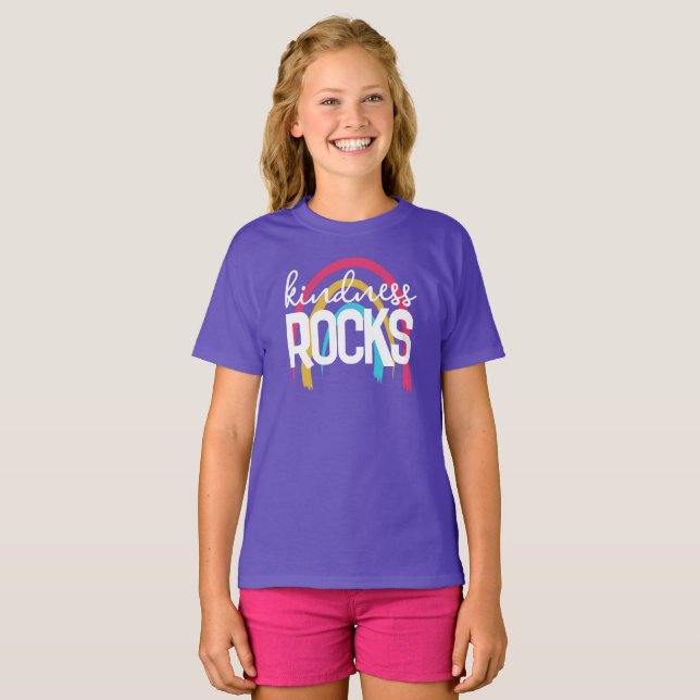 Camiseta A bondade Rocks Rainbow Girls'' (Frente Completa)