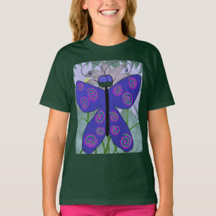Camiseta A borboleta com uma atitude! T-shirt das meninas