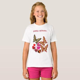 Camiseta A borboleta é minha Namorados varrendo uma garota