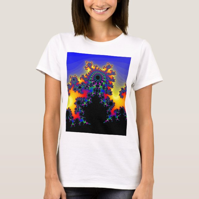 Camiseta A borda do Fractal: (Frente)