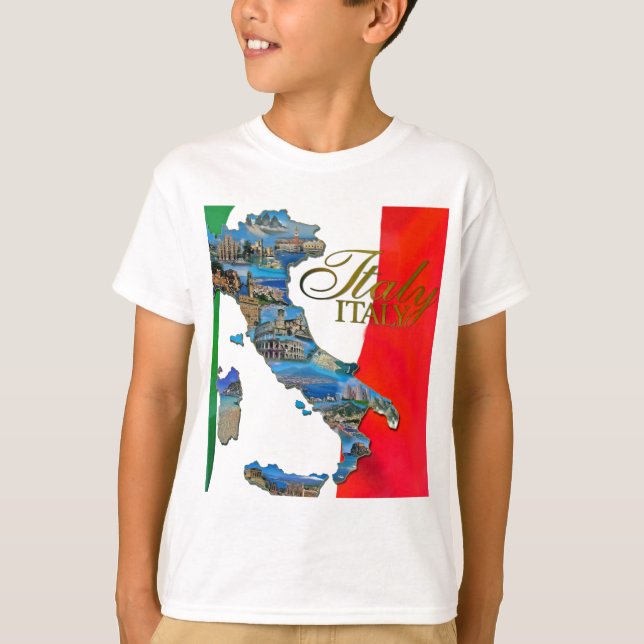 Camiseta A "bota italiana " (Frente)