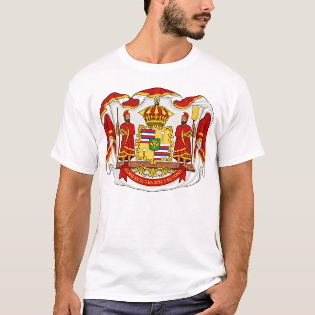 Camiseta A brasão real do reino de Havaí (Frente)