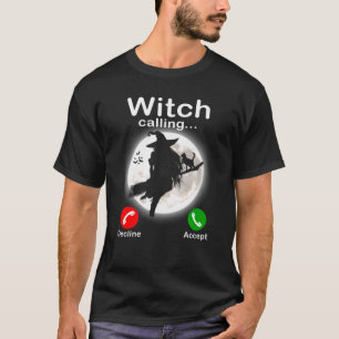 Camiseta A bruxa está chamando o Dia de as Bruxas engraçado