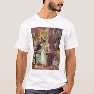 Camiseta A bruxa idosa que penteia o cabelo de Gerda com um